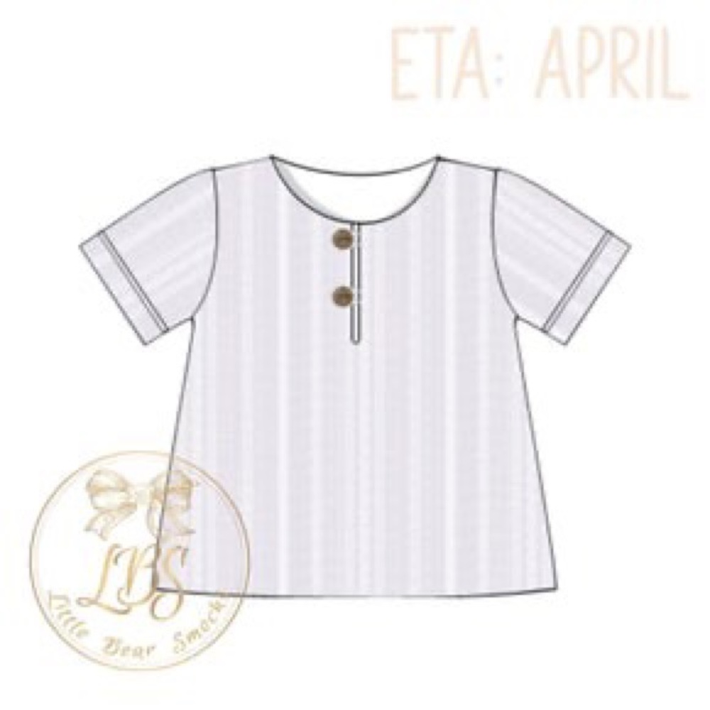 Little Bear Smocks 18m White Linen Shirt